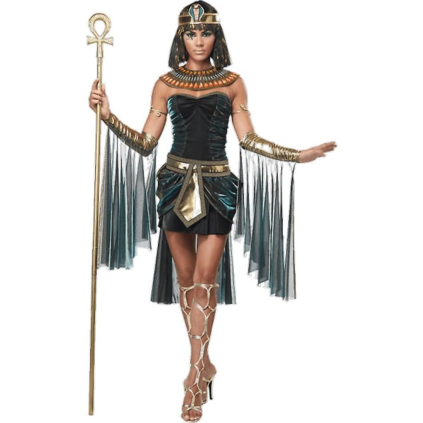 Kvinders egyptiske gudinde Cleopatra Halloween-kjole Medium
