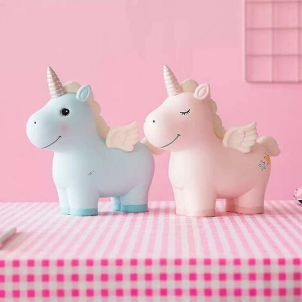 Härlig regnbåge unicorn spargris för flickor, resin unicorn spargris leksaker, spargrisar för barn, unicorn presenter för flickor 6/7/8 år gamla, bäst -，