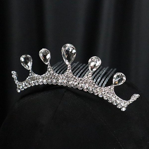 Rhinestone Crown Hårkam med elegant design Lätt Slitstark Långvarig Bekväm att bära