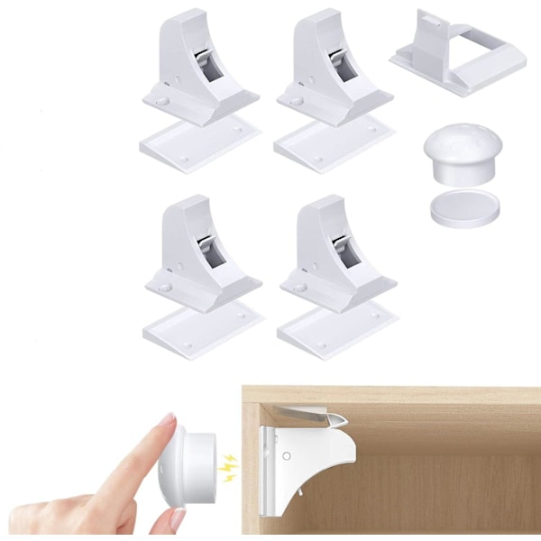 4-in-1 magneettinen lapsilukko vauvan turvalukko vauvan suojakaapin oven lukko lasten laatikon lukko