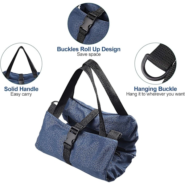 Roll Up Wrench Tool Bag - Canvas - sininen