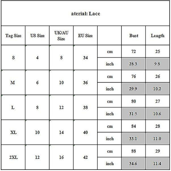 Naisten seksikäs Push Up -rintaliivit, pitsit läpinäkyvät alusvaatteet Red 2XL