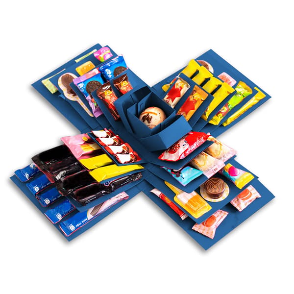 5 Lager Snacks Explosionsbox DIY Godispresentförpackning