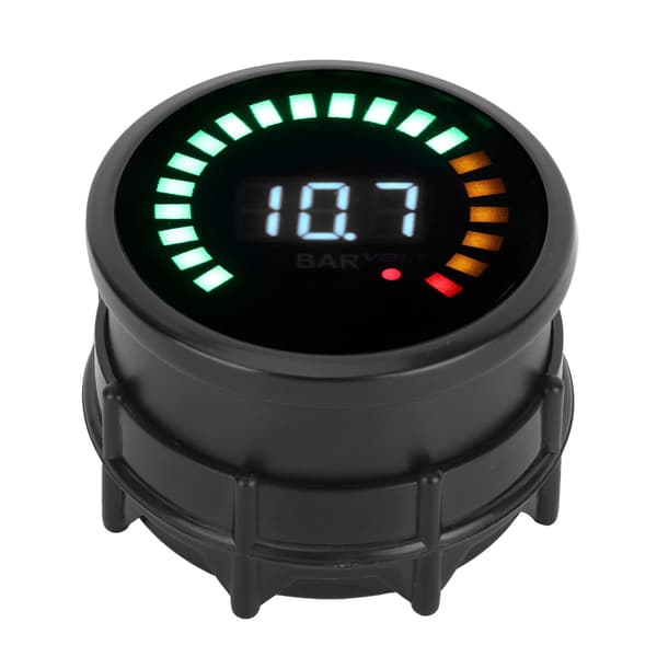 2-i-1 Bil Voltmeter LED Digital Display Vakuumtryksmåler 12V Universal Meter