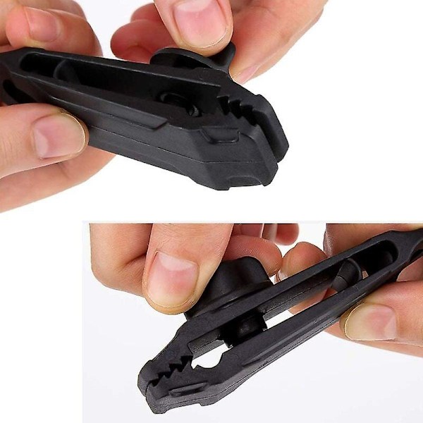 12 stk Tarp Clamps, Heavy Duty Tarp Clamps Sæt Instant Markise Clamp For Tarp Telte Caravan Have Shade Cover, Sort (12)