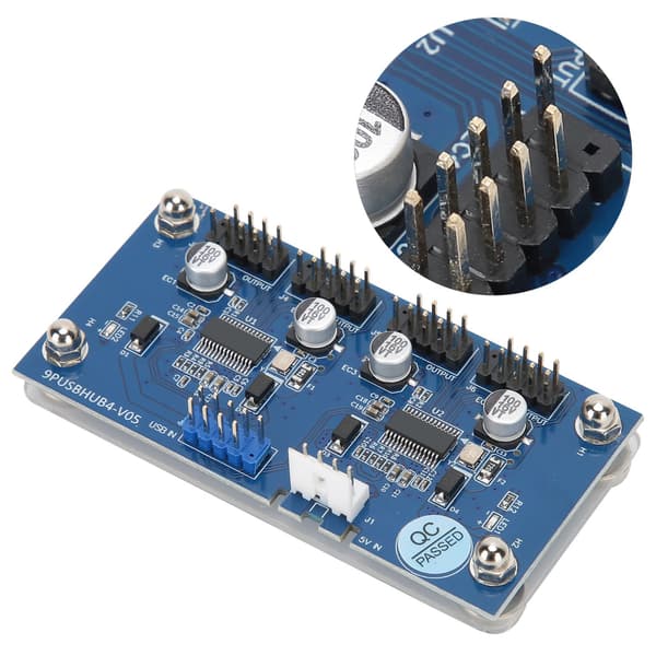 9-pinners USB-headerforlengelseskabel 1 til 4 USB 2.0 Hub-kontakt Datatilbehør