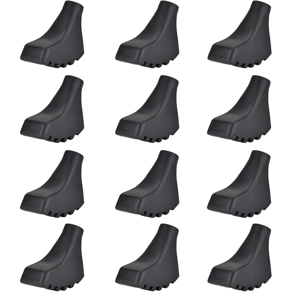 Nordic Walking Pads, 12 stykker / 6 par asfaltgummi pads til Nordic Walking