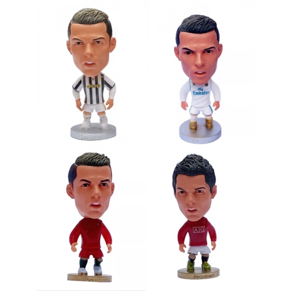 4PCS Ronaldo Dukke，Fotballstjerne Fotballfigur