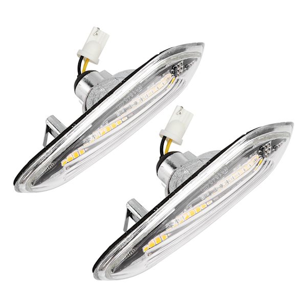 LED Dynamisk Flytende Lys Side Blinklysindikator Par Kompatibel med E90 E91 E92 E93 E60 E87 E82 E46 Hvit