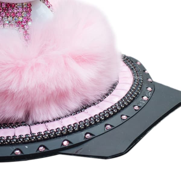 Rosa Rhinestone Bil Katt Dashbord Parfyme Pynt Figur Dekorasjon