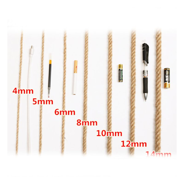 Linne färg*2MM200 meter handvävt jute rep hampa rep katt klätterställning husdjur förnödenheter,