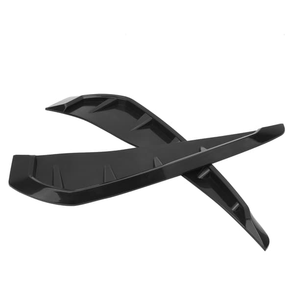 Universal Bil Udvendig PU Gummi Blank Sort Par Side Skærm Ventilationsdæksel Trim