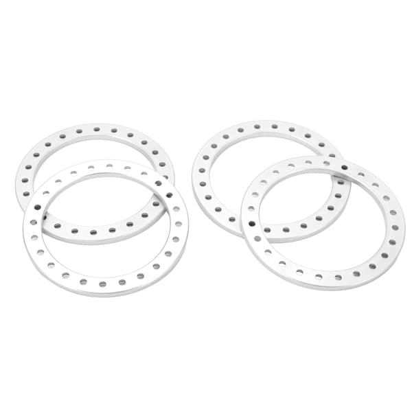 4 stk. Ydre Beadlock-ring af aluminiumslegering til 1,9 tommer VP-hjulfælg, sølv