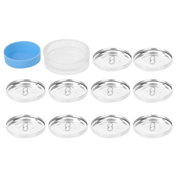 Stoffposeknapper Kit Rund Knapp Base DIY Håndverksspenne Verktøy 40MM