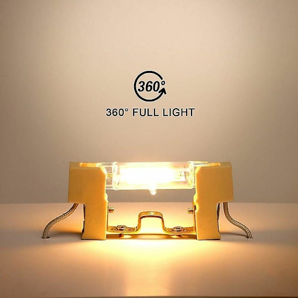 Pack R7s 78mm dimbar 10w 230v led glödlampor, varmvit 3000k, 800lm cob led lampa, 360 strålvinkel, matchar 80w halogenlampa [energiklass A+]