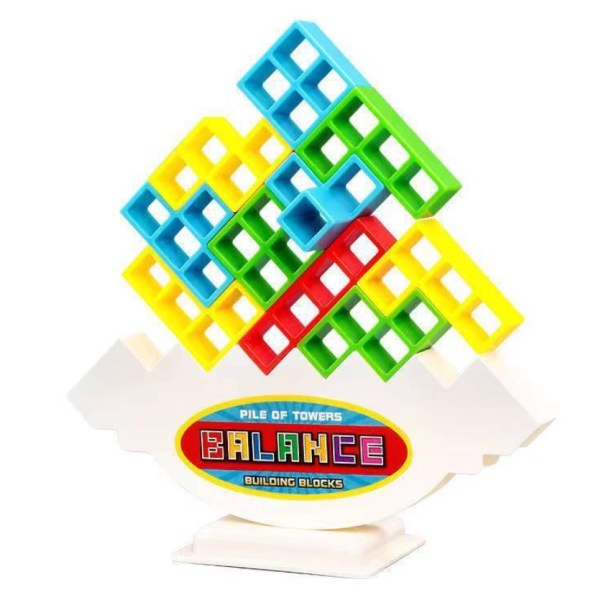 Russian Building Blocks Die Die Desktop Toy for Children Party Interaction (Russian Swing Die Die The 1 Basic Set + 16 Blocks),