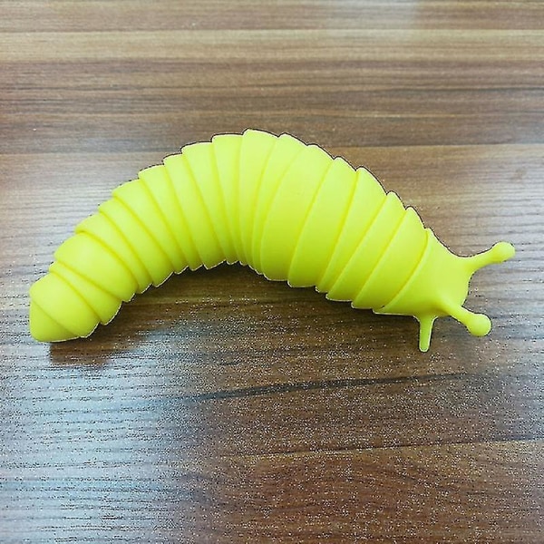 2022 Nyt Fidget Toy Slug Artikuleret fleksibelt 3d Slug Fidget Legetøj yellow