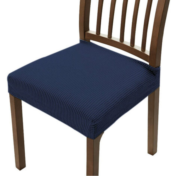 2 stk Spisestolstrekk for Universal Fit (marineblå)