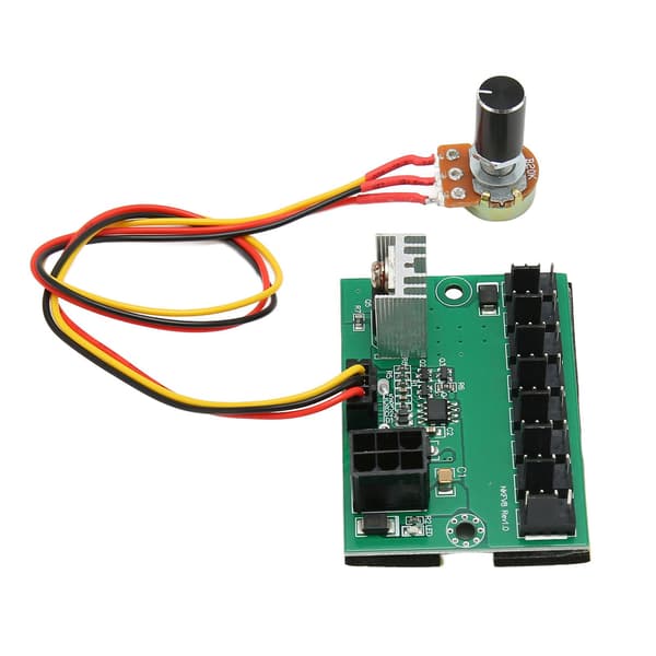 PWM Fläkthubb 8-vägs PC-fläkthastighetskontroller 12V DC 300mm kabel för 2 3 4-stifts PC-fläktar