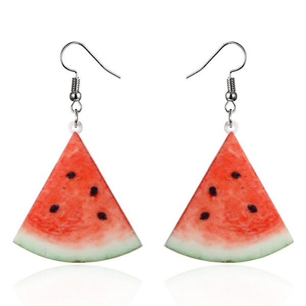 Frugtøreringe Små friske akryl øreringe tilbehør Frugtøreringe Sommermode tilbehør watermelon
