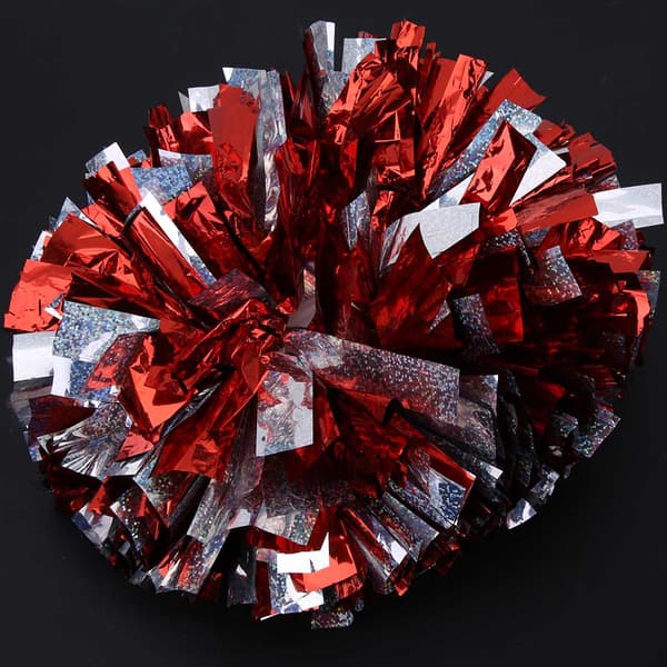 Pom Poms for dansfest Skoleidrettskonkurranse (sølv+rød)