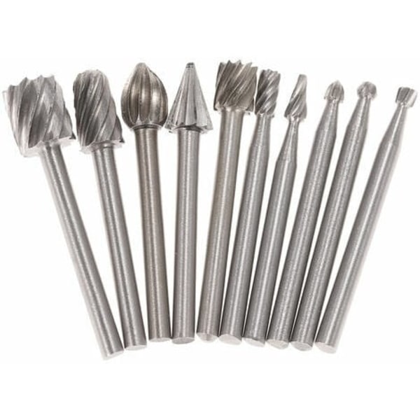 Elektriska sliptillbehör, roterande fräs Hss överfräsar, 10 st, 3 mm