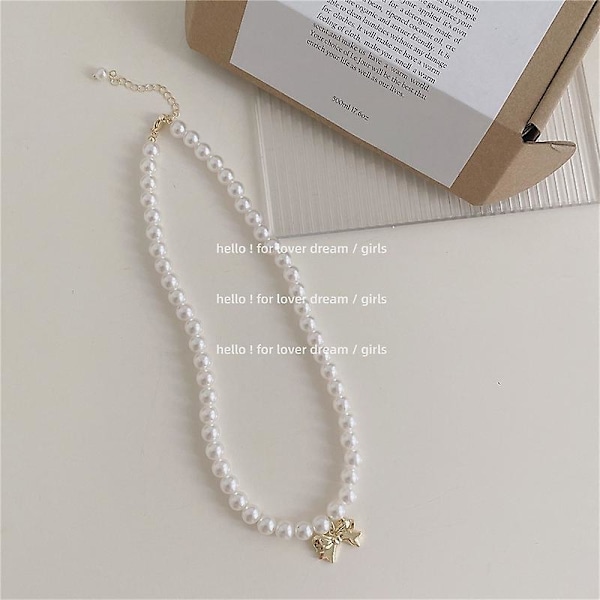 Halskæde Pearl Butterfly Stud Choker Fashion smykker Ac1562