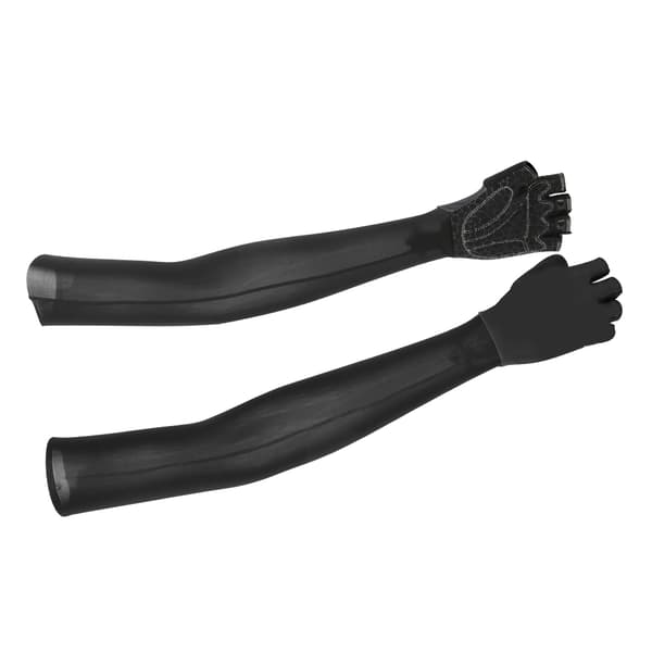 Elastisk polyurethan sorte cykel skridsikre solcreme lange handsker armærmer par sort M