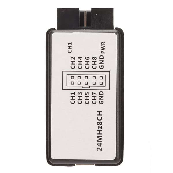 8-kanals USB-logikanalysator 24MHz 5V med buffringsstöd