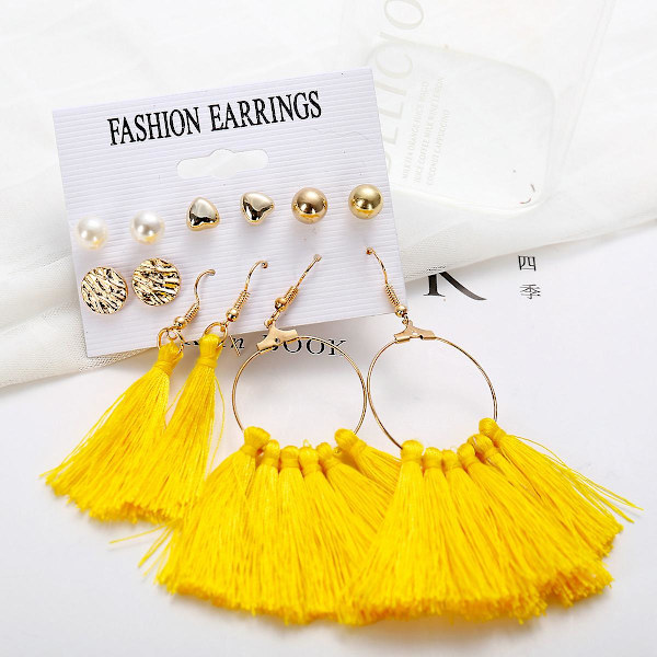 Örhängen Set Tofsar Modesmycken B2353 SJQ004