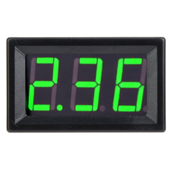 0,56 tommer dobbelt kabel digitalt DC strøm display panel 0-10A Amperemeter grøn