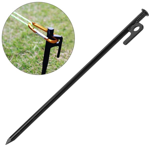 Campingteltplugger i stål - Sett med 4 holdbare markstaker (30 cm)