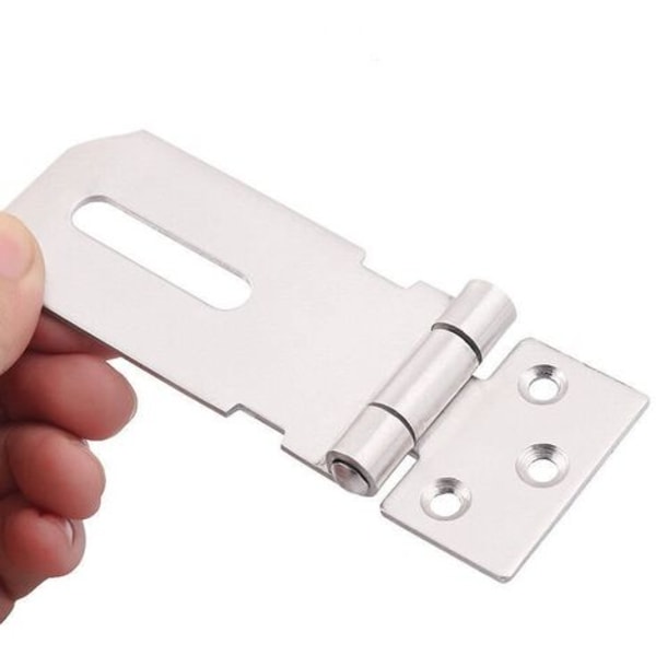 Hänglåshasp i rostfritt stål, Heavy Duty Hasp och häftklammer med skruvar, dörrlås, grindlås, skjul, hänglås 4 tum