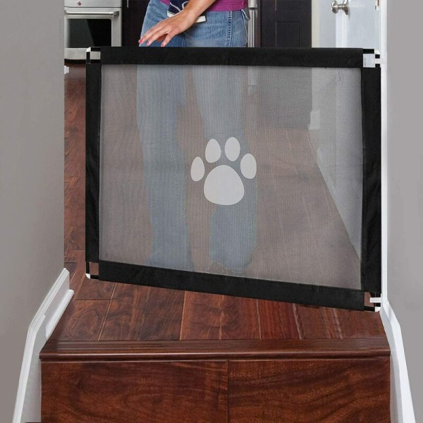 Magic Dog Gate sikkerhedsbarrierer Let at installere og låsbar til kæledyr 100x75 cm