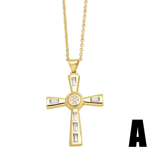 Halskæde Vintage Zircon Cross Fashion smykker Ac8768 B