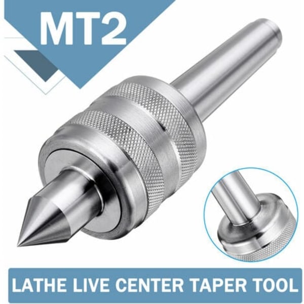 MT2 0.001 Precision Precision Steel Lathe Live Center Taper Tool Trippellager för CNC-skärsvarv Verktyg för Metal Woo