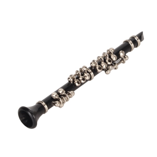 \"Mini Klarinet Model med Stativ og Etui - 3,15-tommer Skrivebordsdisplay Musikinstrument\"