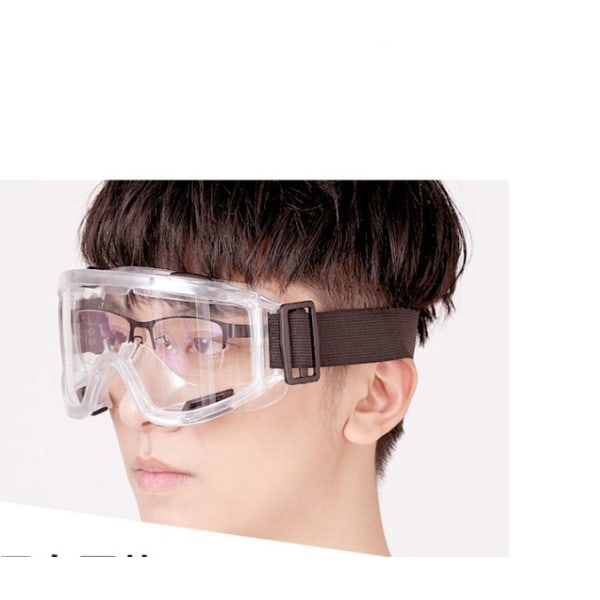 Anti-dug-briller lukkede anti-stænk gennemsigtige nærsynethed anti-støv vindbeskyttelsesbriller kan bære anti-dug gennemsigtige spytdråbebriller