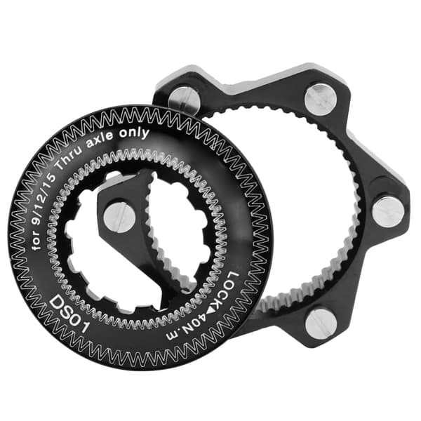 Cykelbremse Center Lock til 6 Bolt Skive Rotor Adapter Sæt Aluminium Legering Sort