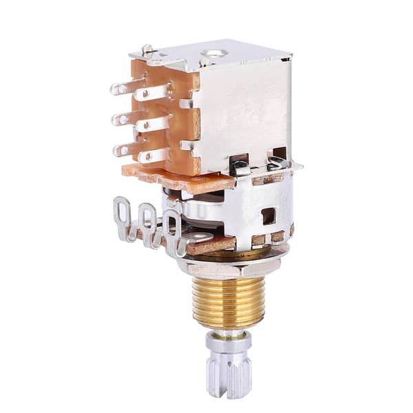 A500K Elektrisk Guitar Lineær Potentiometer Tone Trykknap Switch Pot Pickup Switch
