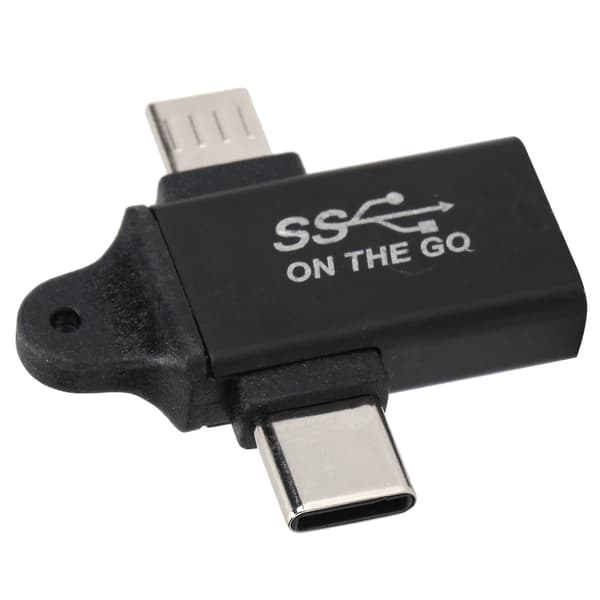2 i 1 OTG-konverter USB 3.0 til Micro USB og Type C-adapter Høyhastighets datasynkronisering Hurtiglading