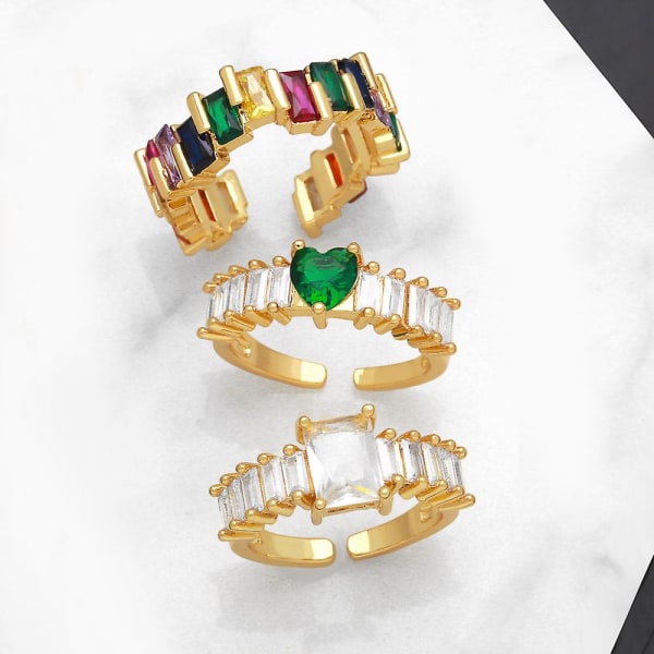 Ring Vintage Zircon Butterfly Fashion Smycken Ac8467 D