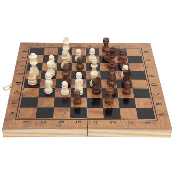 3 i 1 Hopfällbart Schack Damspel Brädspel Portabelt Set