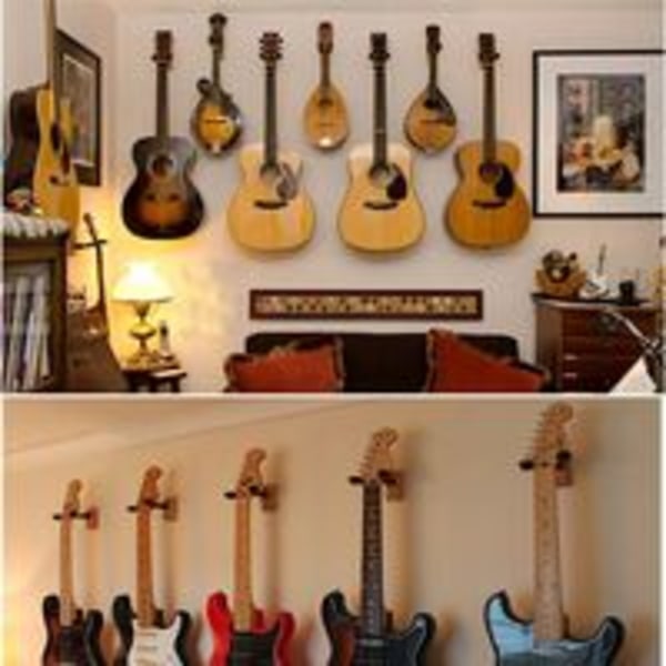 2 kitaran seinäripustimen set , kovapuiset kitaran seinäripustimet, kitarakoukut, kitaratarvikkeita akustille