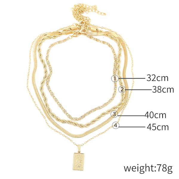 Halsband Flerlagers modesmycken B1850 N2011-3