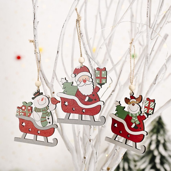 Trä julgransprydnader Ornament