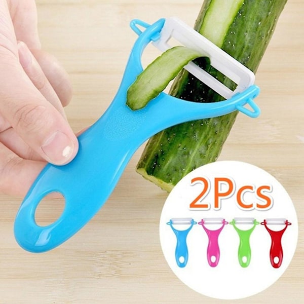 2 X 2 st Grönsaksfrukt Keramisk Potatisskalare Parer Matlagningsverktyg Köksprylar