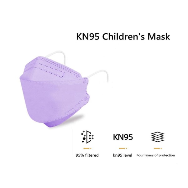 Mask Kf944 lager dammsäker fiskmun pilbladsmask Purple