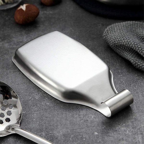 Skedstöd i rostfritt stål Silver Skedhållare Köksredskapsstöd för knivar Gafflar21*10,8 Cm