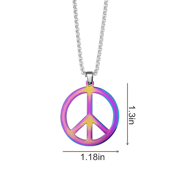 Fredstegn halskjede, choker i rustfritt stål, sjarmerende unisex, anheng i hippiestil, for fester, forlovelser, bryllup, skoleball, datoer